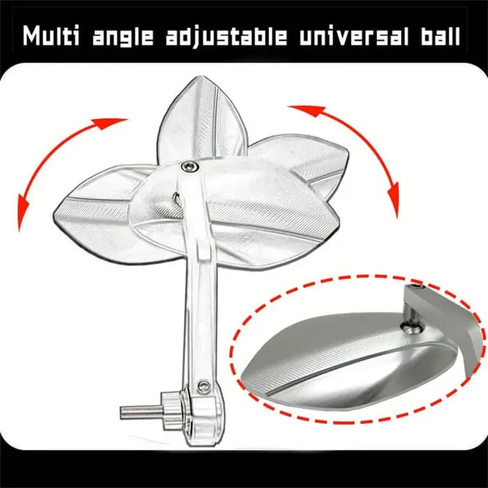 Rétroviseur Triangle en Alliage d'Aluminium pour Moto, Miroir Circulaire de Vision Arrière pour Modèles Ect pa GTS300 GTV SEI giorni Sprint Primavera150