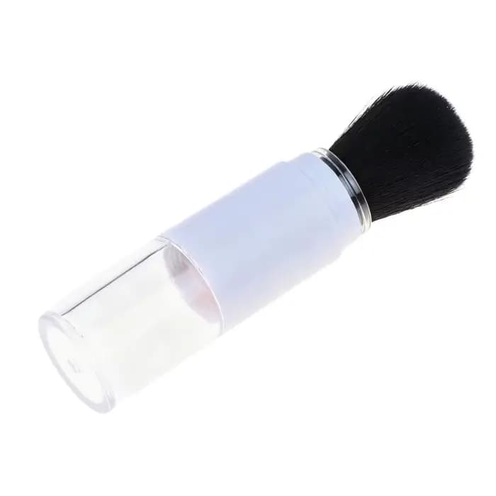 Pinceau à poudre en vrac rechargeable, poils synthétiques doux et denses, housse de protection pour les retouches quotidiennes du maquillage en voyage, 1 pièce