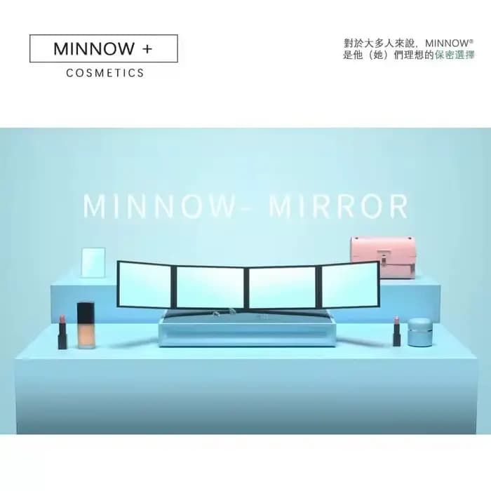 Miroir à trois volets rétractable et réglable