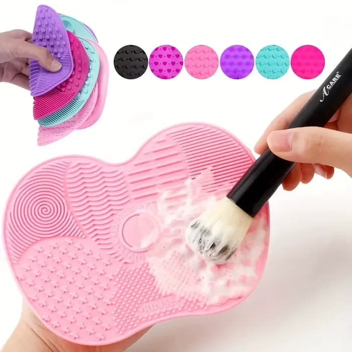 Tampon de nettoyage de brosse de maquillage en forme de pomme en Silicone