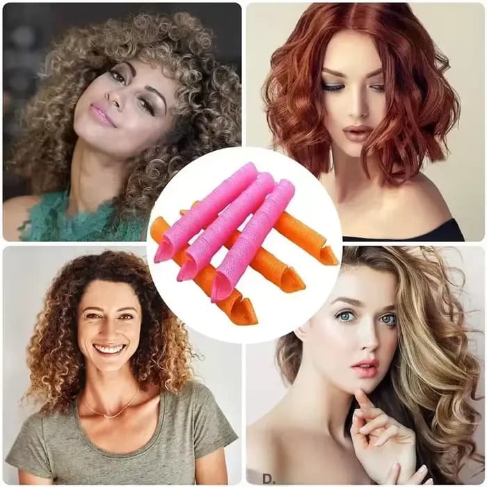 Rouleau à cheveux sans chaleur bigoudis en spirale boucles magiques