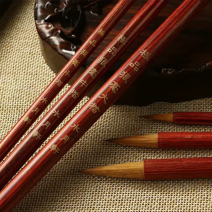 Ensemble de pinceaux de calligraphie chinoise, 3 pièces/ensemble, pour débutants, petit écriture régulière, copie de calligraphie, pinceau professionnel pour peinture chinoise