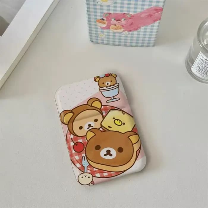 Miroir de bureau portable pliable Rilakkuma Korilakkuma Kawaii