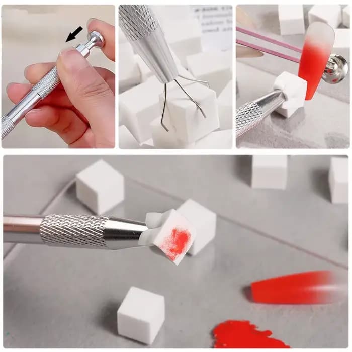 100 pièces dégradé éponge brosse Nail Art