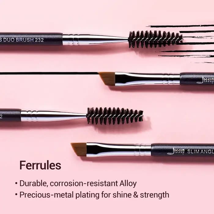 Jessup pinceau de maquillage pour sourcils double tête pinceaux à cils