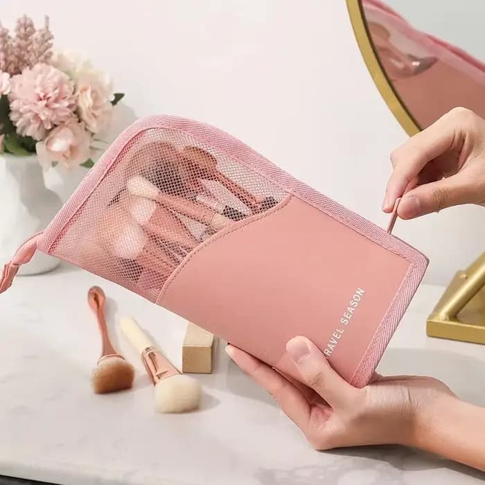 Trousse de toilette transparente pour femme