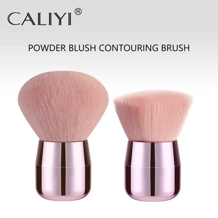 CALIYI 1/2 pièces moelleux poudre libre Blush pinceaux Portable MINI luxe maquillage brosse voyage cosmétique