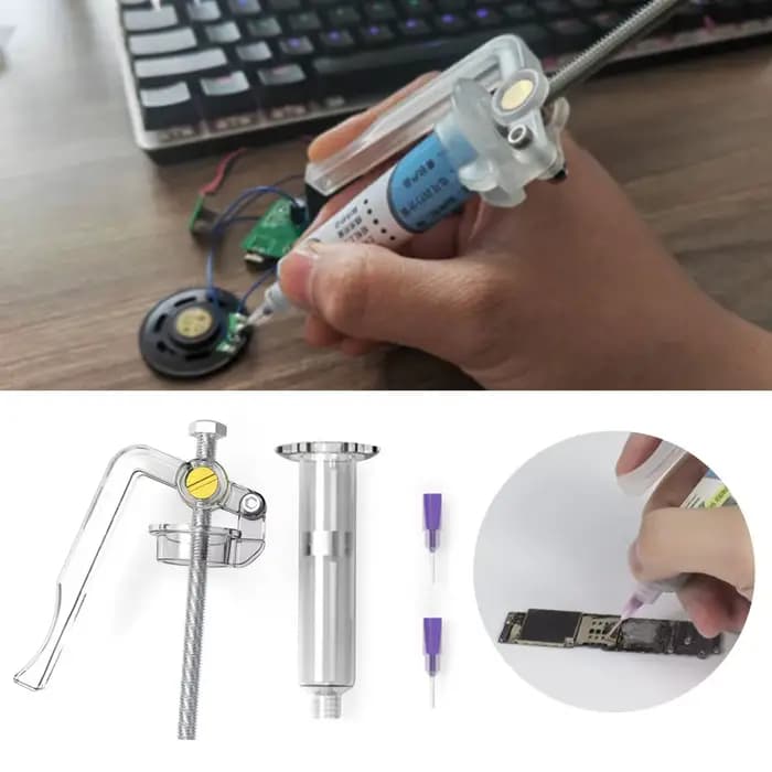 Accessoires de soudage portables, Tube en acier allié, distributeur de piston à Piston, Booster de pâte à souder, seringue manuelle, outil de Propulsion