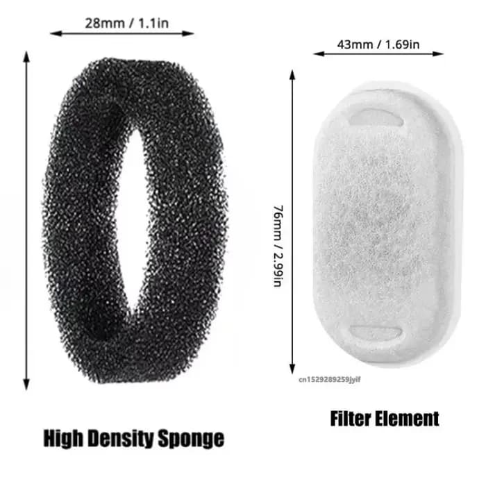 Filtres en éponge de charbon actif pour fontaine à eau pour chat, 6/8/12/15 pièces, pour distributeur d'eau en acier inoxydable, accessoire de soin de l'eau pour animaux de compagnie