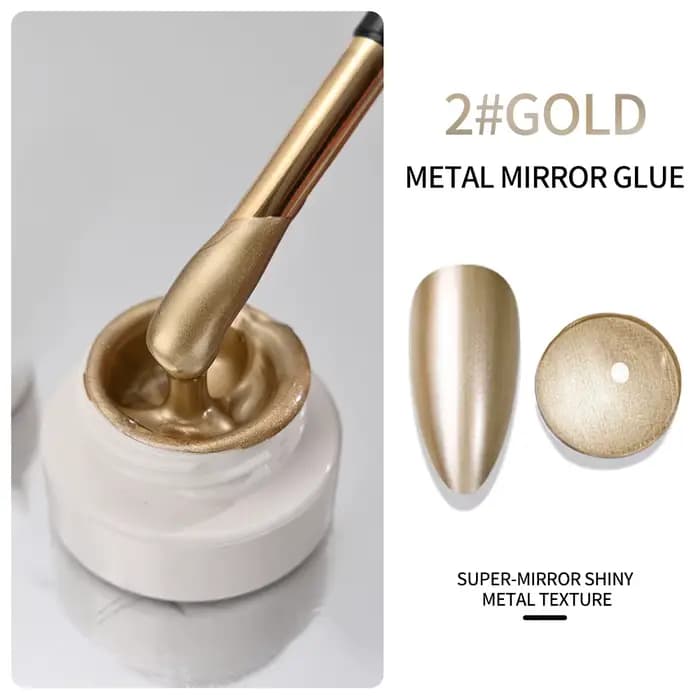Peinture métallique Gel Chrome or argent effet miroir vernis à ongles Super lumineux ligne de dessin