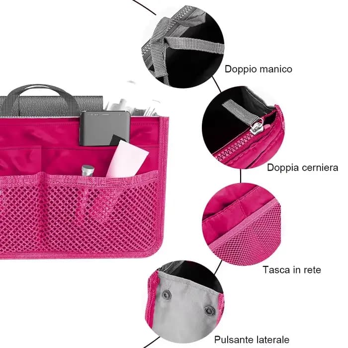 Sac à main de voyage pliable en nylon pour femme
