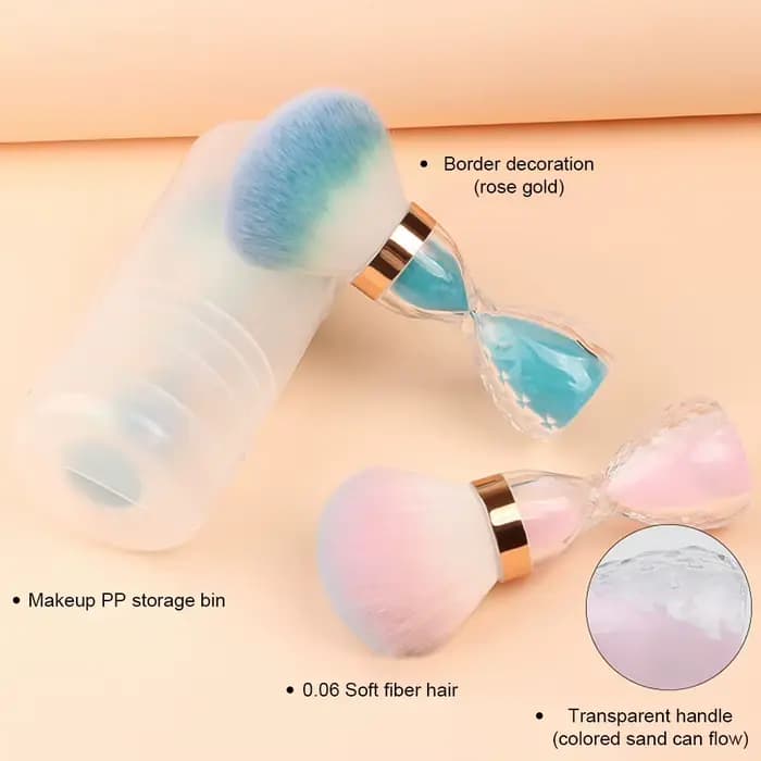Sablier brosse à poudre pour ongles tête de champignon pinceau de maquillage