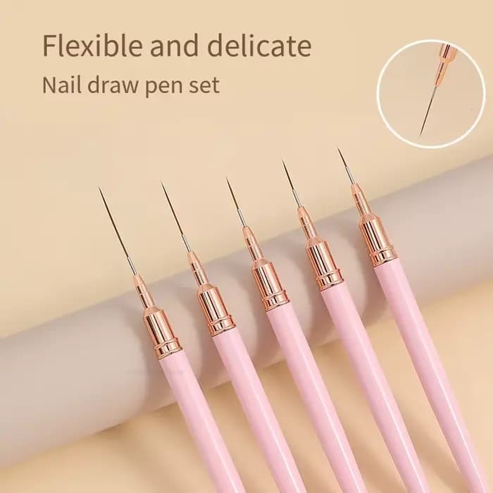 Ensemble de pinceaux à ongles fins pour Nail Art