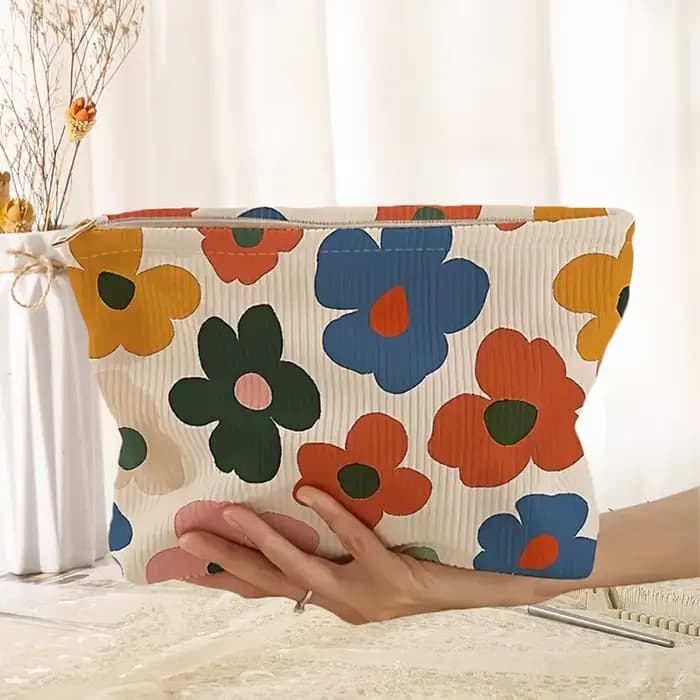 Trousse de Maquillage Florale pour Femme