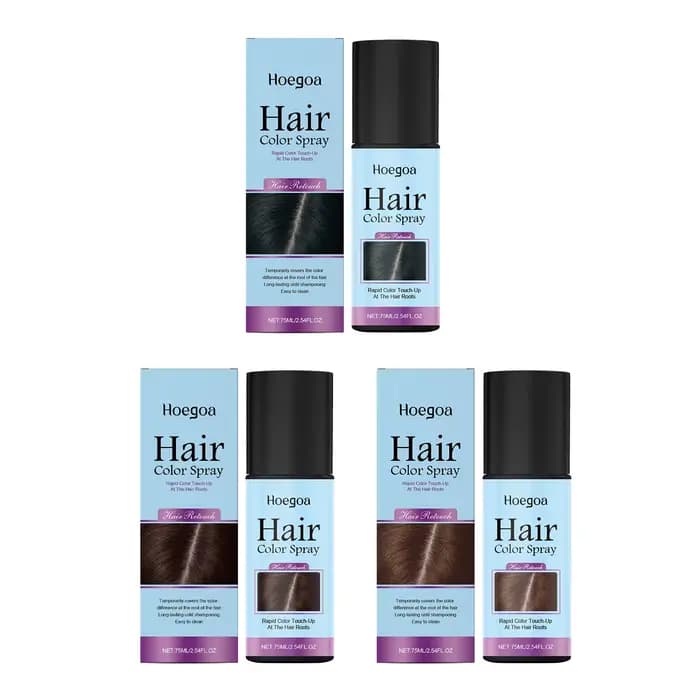 Spray Colorant Temporaire pour Cheveux – Solution Rapide pour Couvrir