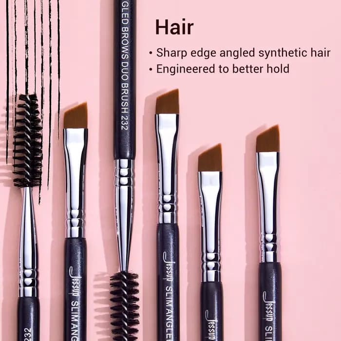 Jessup pinceau de maquillage pour sourcils double tête pinceaux à cils