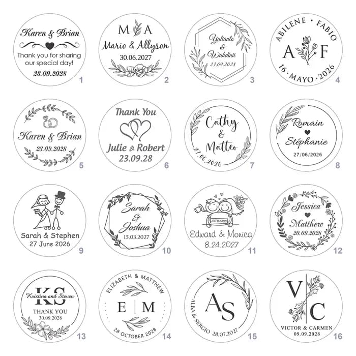 Souvenirs de mariage, miroirs de poche personnalisés