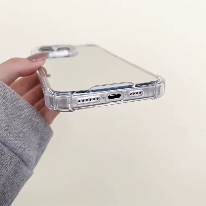 Coque de téléphone rigide en acrylique miroir, étui arrière pour iphone 17 Air 16 16E 15 14 13 12 Mini 11 Pro Max XS XR 8 7 6 6S Plus SE 2 3