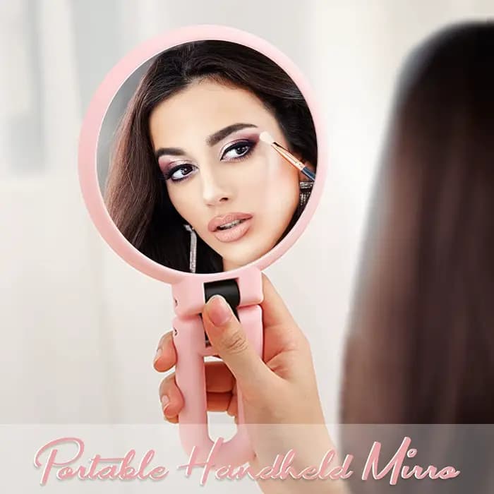 Miroir à main pliable de voyage