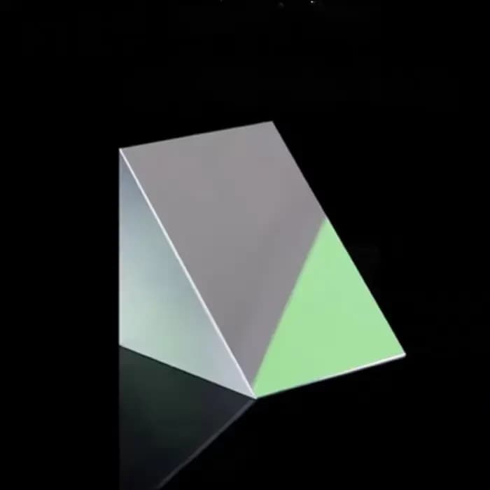 Miroir à prisme triangulaire à Angle droit, verre optique réfléchissant externe avec revêtement en aluminium, 50Mm 40mm 30mm 25mm 20mm 15mm