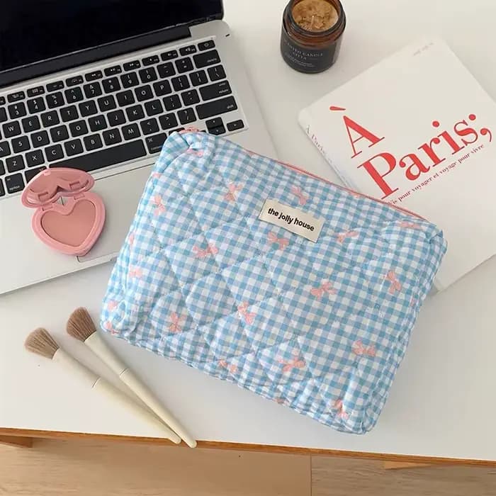 Sac à cosmétiques matelassé pour femmes