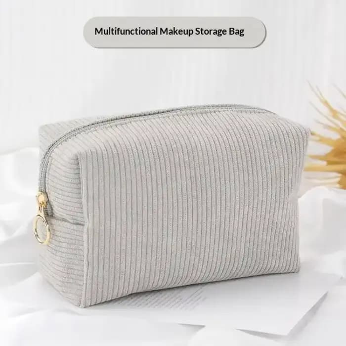 Trousse de Toilette de Voyage, Pochette pour Serviettes Hygiéniques, Mignonne Pochette de Rangement Cosmétique en Velours Côtelé, Petite Trousse de Maquillage pour Femme, Étui pour Câbles