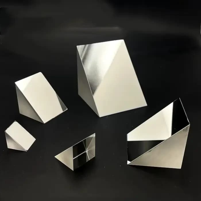 Miroir à prisme triangulaire à Angle droit, verre optique réfléchissant externe avec revêtement en aluminium, 50Mm 40mm 30mm 25mm 20mm 15mm