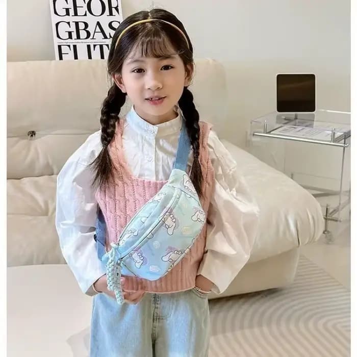 Sac à bandoulière imprimé Kuromi pour femmes et filles