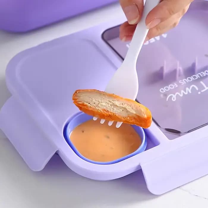 Bento boîte à déjeuner pour enfants filles dessin animé étudiants Kawaii mignon chauffé 3 grille Sandwich Snack boîte de nourriture cantine spéciale stockage des aliments