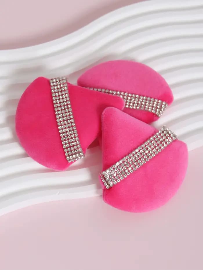 3 diamant Triangle poudre bouffée visage maquillage outil éponge velours doux lisse beauté