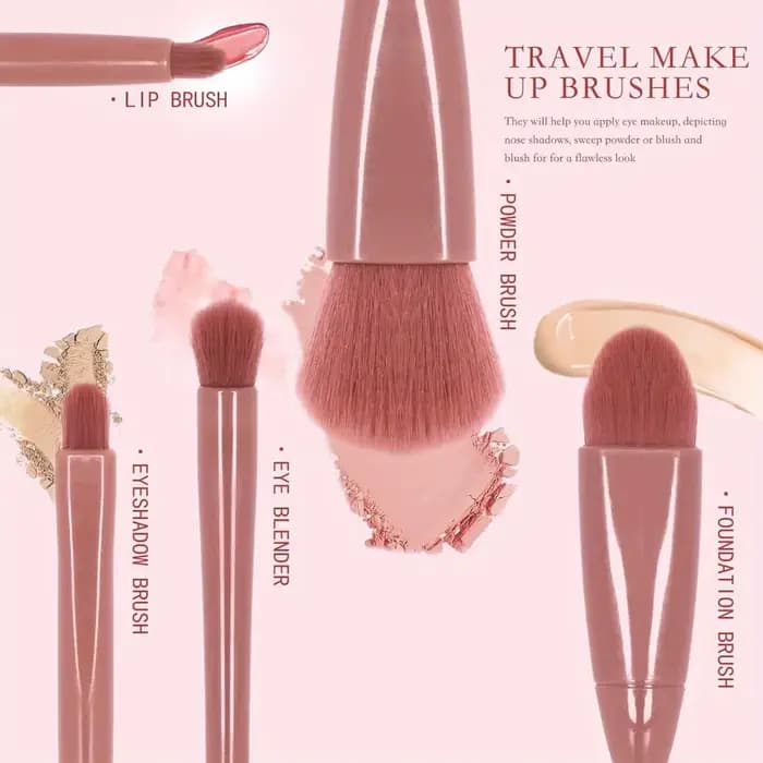 Ensemble de pinceaux de maquillage de voyage