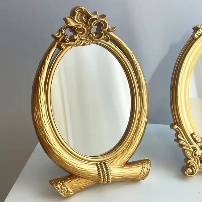 Miroir de Table à cadre sculpté de Style palais français rustique