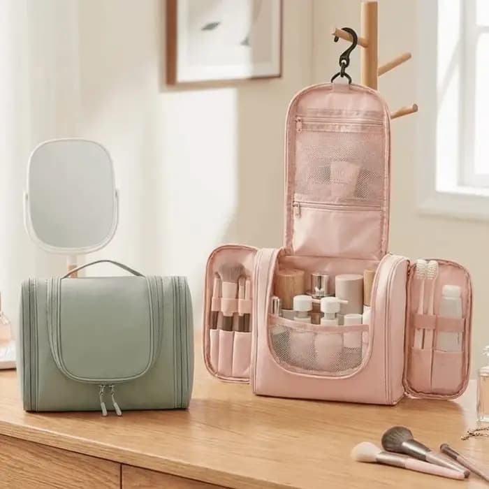 Trousse de Toilette Portable en Nylon à Suspendre
