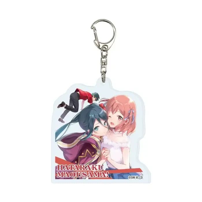 Anime Le Diable est un employé à temps partiel ! Pendentif porte-clés en acrylique pour sac, voiture, téléphone portable – Cadeau idéal pour amis et festivals