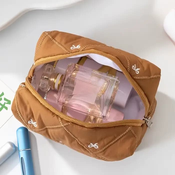 Sac de toilette brodé à nœud