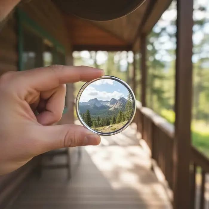 Miroir convexe rond, accessoires photo pour selfie