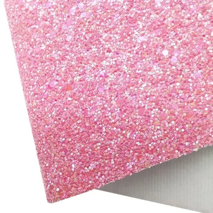 Feuilles scintillantes personnalisées arc-en-ciel rose vif