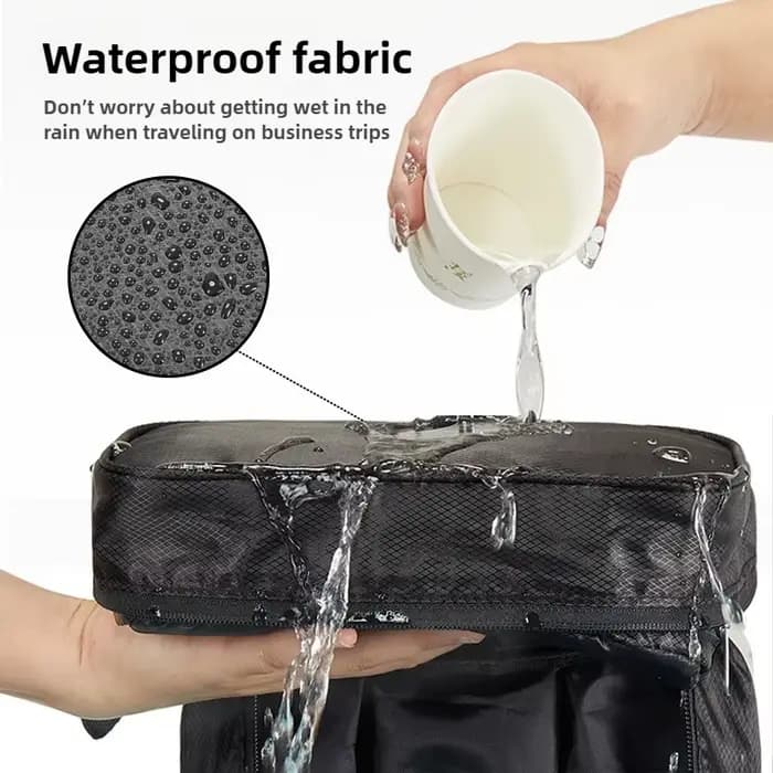 Organisateur de toilette pliable de qualité supérieure : sac de lavage portable étanche pour le camping