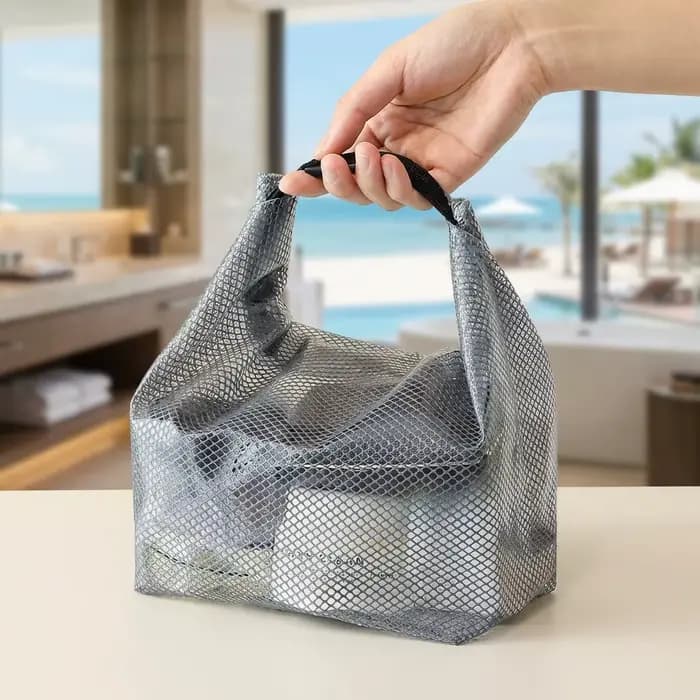 Sac de toilette transparent imperméable pour cosmétiques