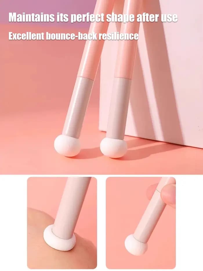 Brosse anti-cernes à pointe éponge à tête de champignon