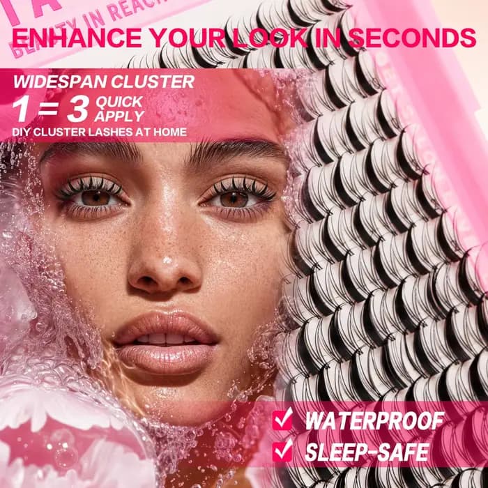 RITALASH 154 pièces D Curl Cluster Kit de cils