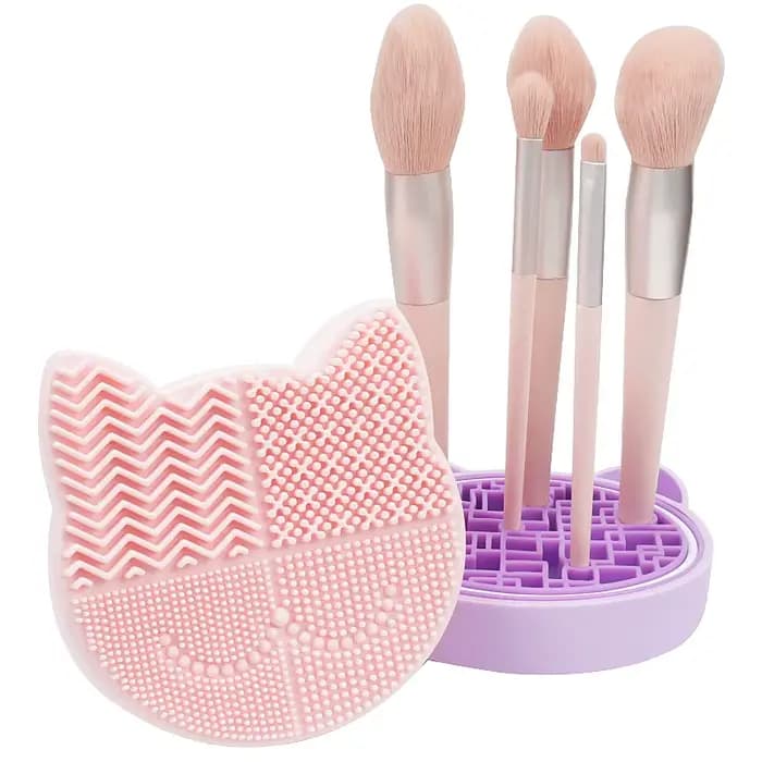 Boîte de rangement de nettoyage de brosse de maquillage en Silicone