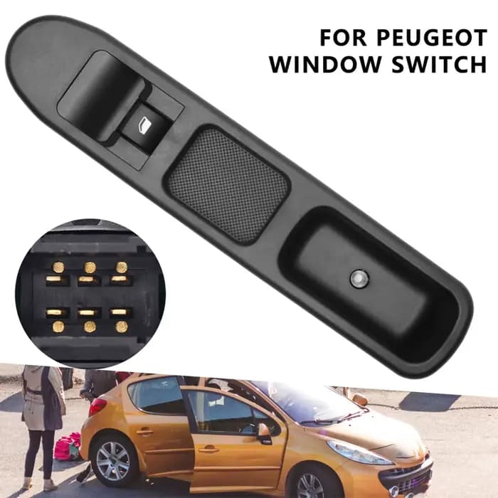 Accessoire intérieur de voiture, poignée de porte de fenêtre de voiture, interrupteur d'accoudoir, panneau de commande côté conducteur pour Peugeot 207 2006 – 2018