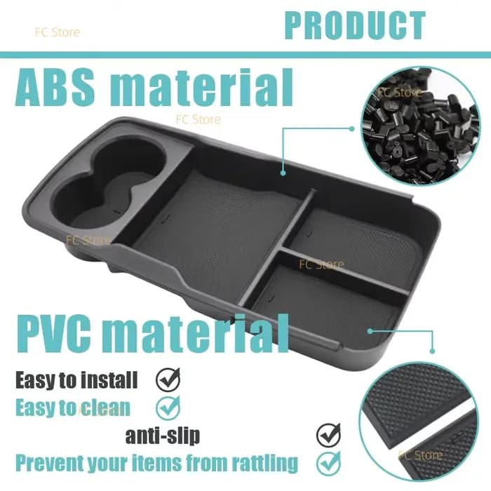 Pour 2025 2022-2024 Kia EV6 Console centrale inférieure organisateur boîte accessoires plateau intérieur accessoires boîte de rangement
