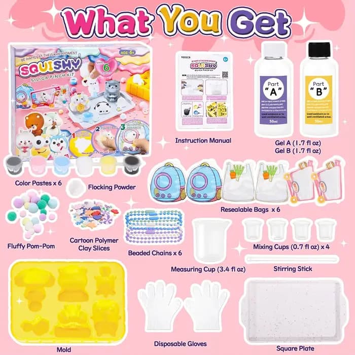 Kit de fabrication de jouets squishy en silicone liquide AB 1:1 DIY Animal Taba, créez vos propres jouets squishy, kits d'artisanat pour enfants et adultes