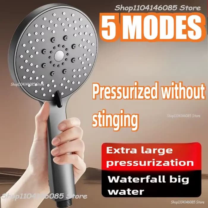 Pommeau de douche à économie d'eau, pulvérisateur de salle de bains, pomme de douche à main réglable, 5 Modes, pomme de bain, accessoires de salle de bains