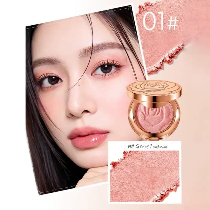 Palette de blush rose gaufré