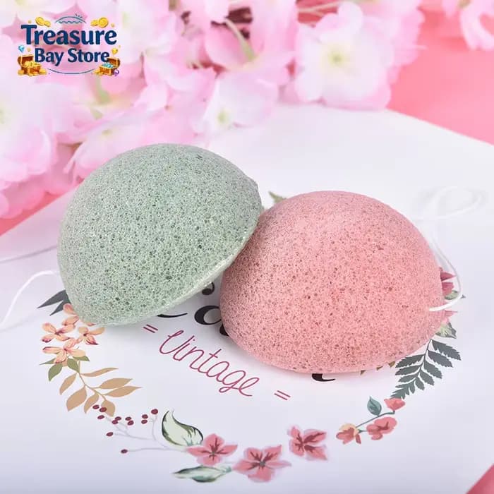 1 éponge nettoyante pour le visage en konjac naturel
