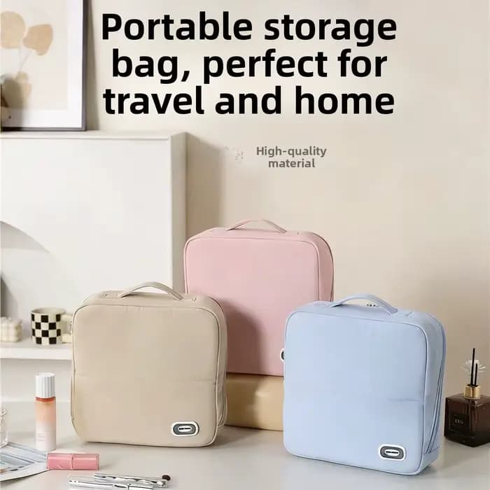 Sac de rangement pour cosmétiques avec miroir intégré