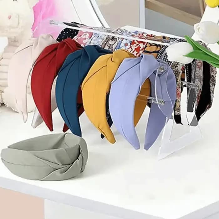 Support de rangement multifonctionnel en acrylique transparent pour serre-têtes et accessoires capillaires